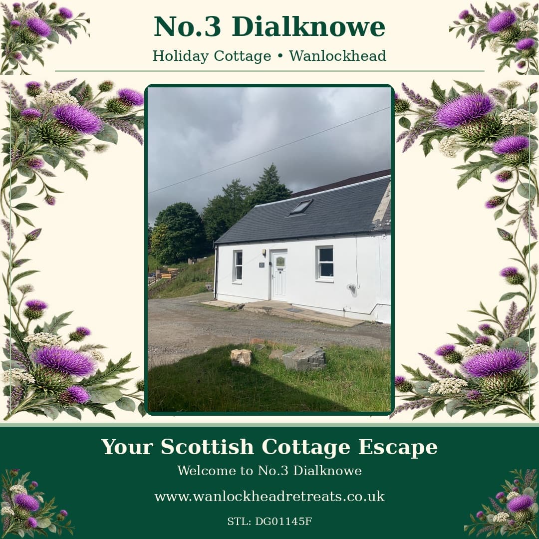 No.3 Dialknowe – Cosy 3-Bed Retreat in Scotland’s Highest Village, self-catering accommodation in Wanlockhead, Dumfries and Galloway