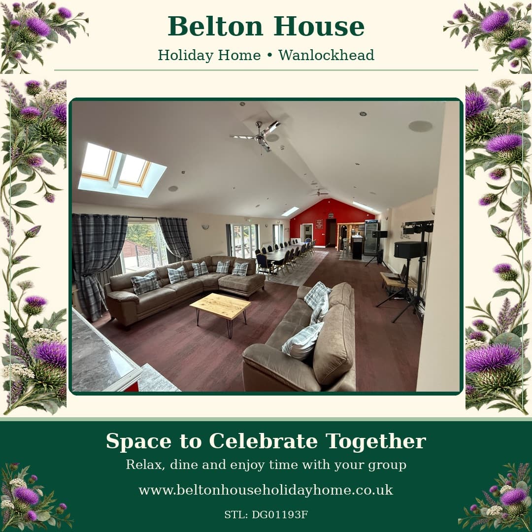 Belton House – Group Getaway with Pool & Hot Tub, Sleeps 20 in Wanlockhead, Dumfries and Galloway — photo 3